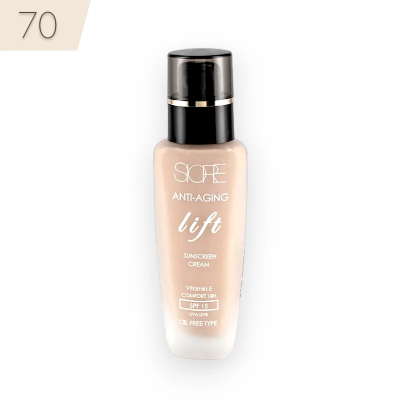 کرم پودر ضد پیری سیوره شماره 70 با خاصیت لیفتینگ و SPF 15 حجم 35 میل